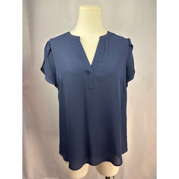 Les Serein Womens V-Neck Short Sleeve Blouse Small - Picture 2 of 5